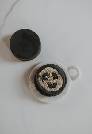 Charcoal and Mint Loofah Soap